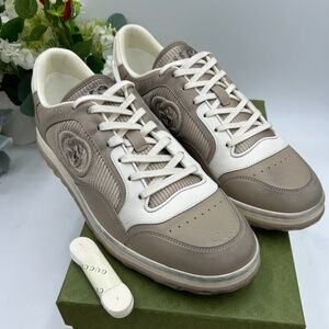 Men’s Gucci Mac 80 Dune beige low top sneakers size 12 made in Italy